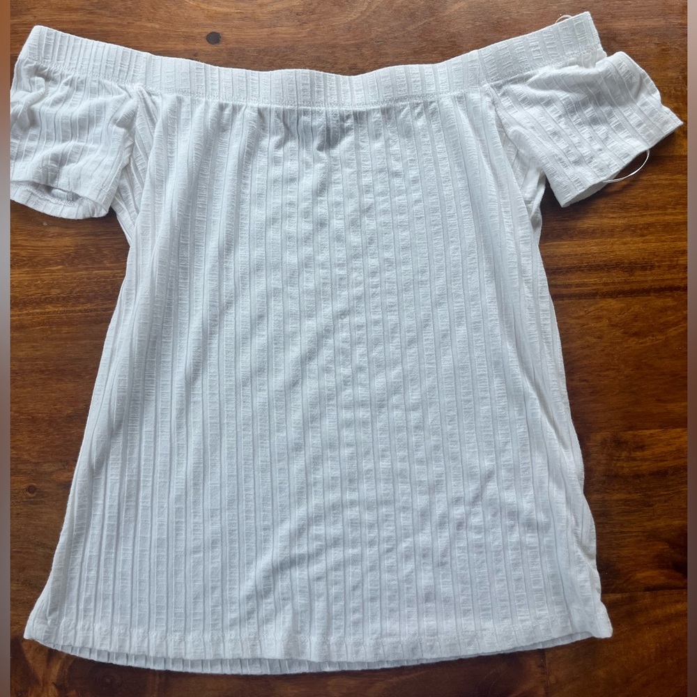 Dainty white off the shoulder top